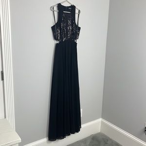 LuLu*s black long lined gown SIZE L